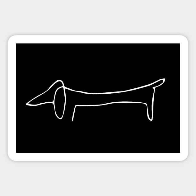 picasso dog dachshund Sticker by xam